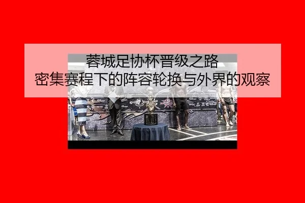 蓉城足协杯晋级之路 密集赛程下的阵容轮换与外界的观察